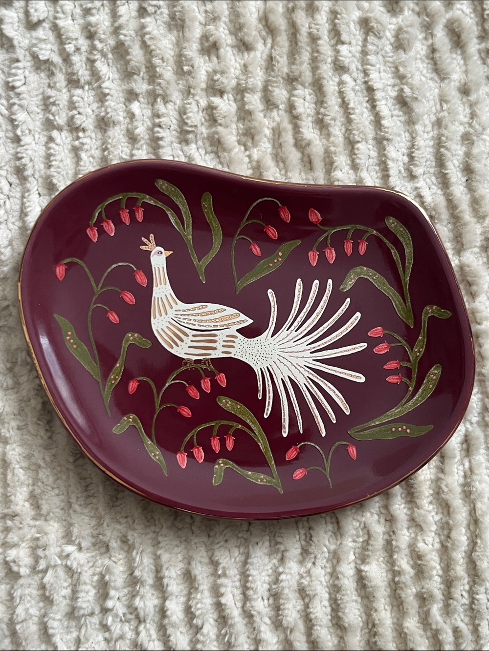 Danica Plum Ceramic Ring Dish